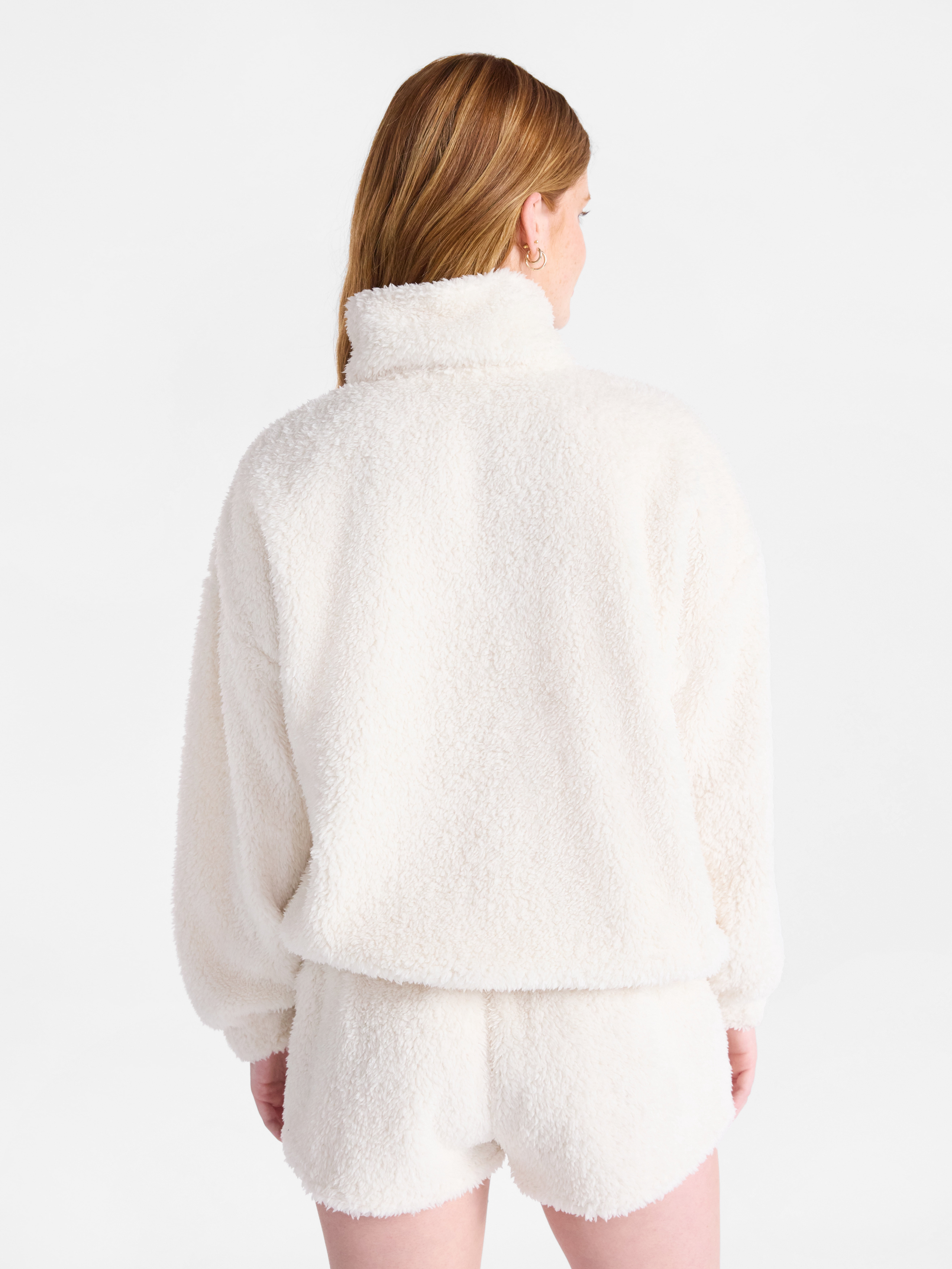 No Boundaries Plush Half-Zip Pullover, Women's and Plus Sizes XXS-XXL