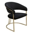 thumbnail image 2 of Solstice Dining Chair in Black Velvet w/ Polished Gold Metal Frame by Diamond Sofa, 2 of 8