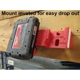 thumbnail image 4 of 2Pack M18 5 Slot Battery Rack for Milwaukee Wall Mount Holder Latching Storage Rack M18 Packs, 10 Slots Total. USA PN M18x5-WR-2PK, 4 of 5