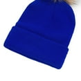 thumbnail image 4 of FADAACAI Kids Knitted Faux Boys Baby Lined Toddler Hat Hat Pom Girls Cap Hat Cotton Winter Hats Blue One Size Clearance！, 4 of 6