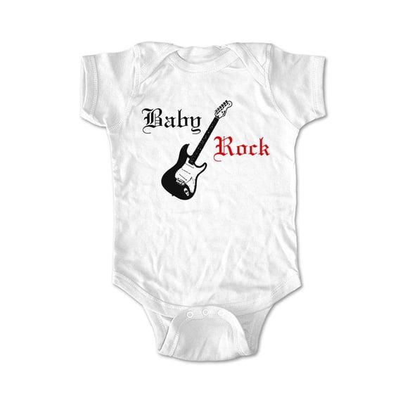 Baby Rock Guitar - wallsparks cute & funny Brand - baby one piece bodysuit - Great baby shower gift!