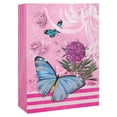 thumbnail image 3 of Premium Reusable Elegant Stenciled Butterfly Paper Gift Bag with Satin Ribbon Handles, 3 of 4