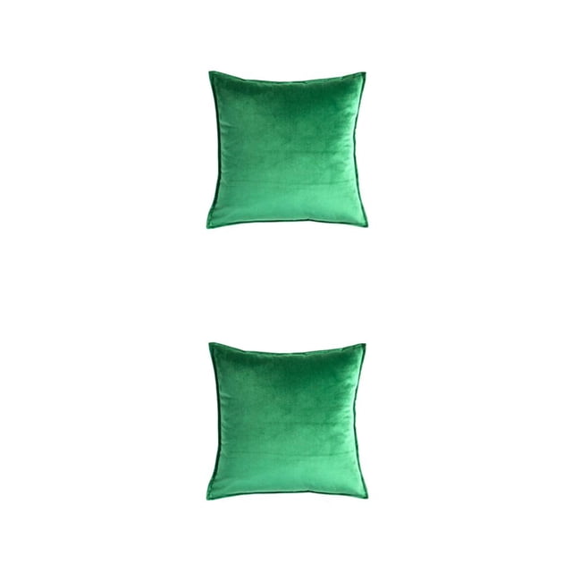 Funda de cojín de asiento Billuyoard poliéster decorativa color sólido Verde 40x40cm 2piezas
