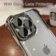 thumbnail image 4 of Luxury Electroplate Shockproof Phone Case For iPhone 15 14 13 12 11 Pro Max Plus Lens Protection Bumper Transparent Back Cover, 4 of 5