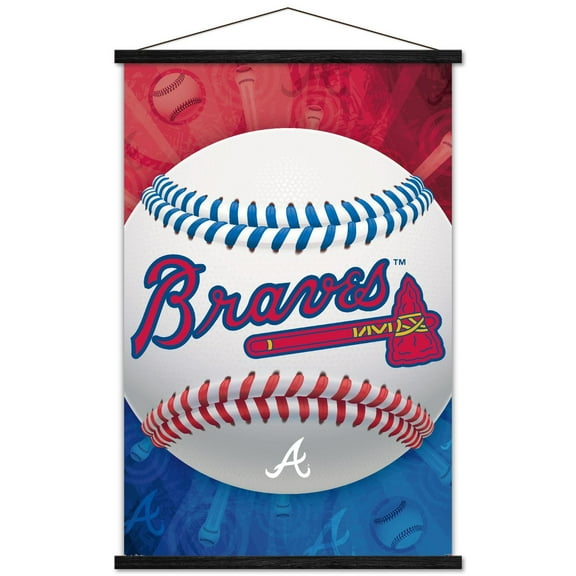 MLB Atlanta Braves - Logo 13 Wall Poster with Magnetic Frame, 22.375" x 34"