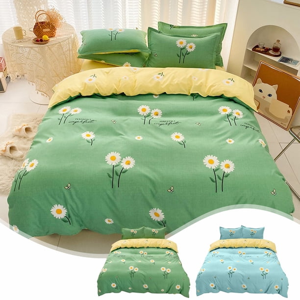 Mejor juego de ropa de cama de 4 piezas para dormitorios - Conjunto de fundas y sábanas de poliéster XL con nuevos patrones modernos