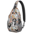 thumbnail image 1 of Sac à Dos à Bandoulière Motif Patte de Chien pour Femmes Hommes, Sac à Bandoulière Motif Chiot Mignon avec Motif Os et Queue, Sac de Randonnée de Voyage, 1 of 6