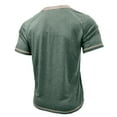 thumbnail image 3 of Youthup Men's Vintage-Inspired Half-Button Breathable T-Shirt with Chest Pocket for Urban Casual Wear, 3 of 8