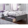 thumbnail image 2 of AFI Concord Queen Solid Wood Platform Bed with Footboard & 2 Storage Drawers in Grey, 2 of 8