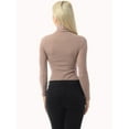 thumbnail image 7 of MixMatchy Women's Long Sleeves Ribbed Sweater Turtleneck Bodysuit Leotard, 7 of 7