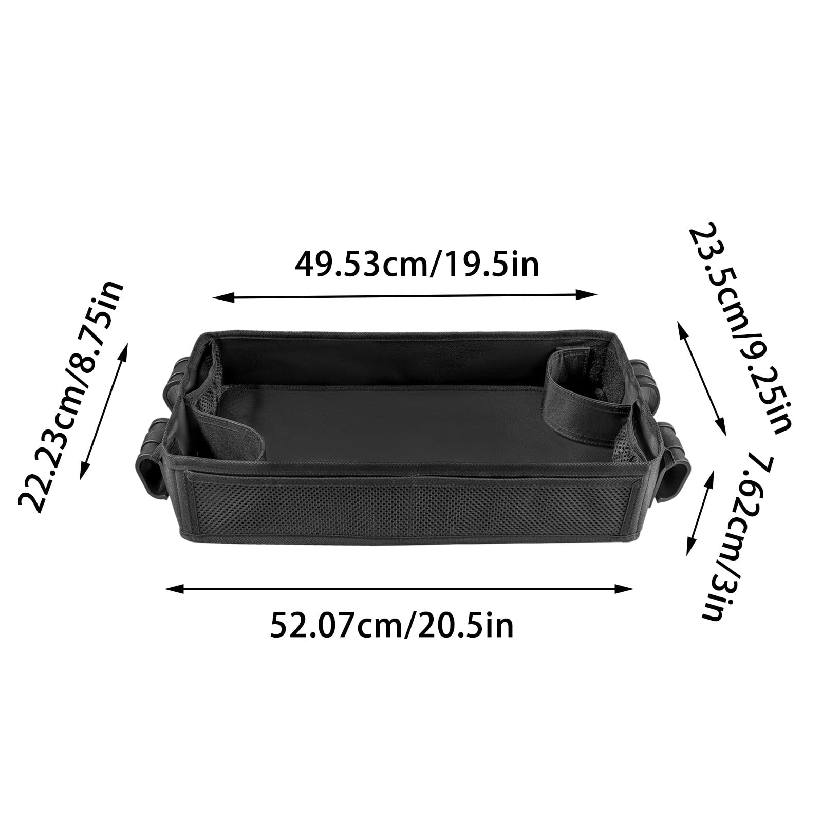 Upgraded Stroller Snack Tray with Extra Thick Base Leather Sides and Side Mesh Pockets for Enhanced Durability and Convenience