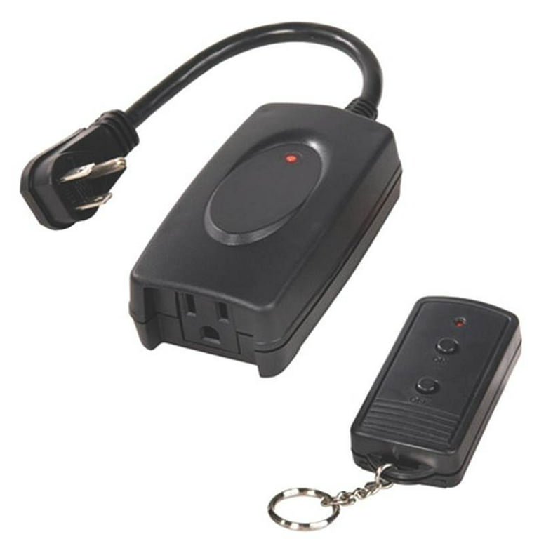 Westek Outdoor Plug-in Receiver Kit with Wireless Remote Keychain Fob, Dual  Outlet, Black RFK326LC - The Home Depot