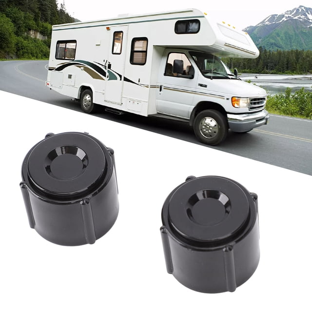 RV Water Line Drain Caps, Excellent Sealing Low Point Drain Seals and Caps 2pcs Easy Installation Sturdy for Travel Trailer for 1/2 Inch Hot Cold Water Lines