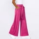 thumbnail image 5 of WILLBEST Pantalones de Yoga Casuales de Pierna Ancha para Mujer, Suaves Y Cómodos, con Diseño de Cordones Verticales para Uso Diario 2916 Extra Grande, 5 of 6