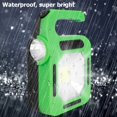 thumbnail image 4 of Solar LED Searchlight 1200mAh USB Rechargeable Spotlight 120 Lumens LED Work Lights with 3 Modes Handheld Camping Lamp COB Floodlight Portable Torch Flashlight, 4 of 10