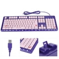 thumbnail image 4 of Keyboard Rechargeable Computer Full Cute And Mouse Set  With Number Pad Keyboard Usb Wired Ultrathin Cute Cartoon For  Laptop Computer UniversalPink, 4 of 8