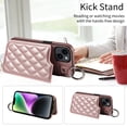 thumbnail image 3 of iPhone 14 Case ,Card Slots Leather Wrist Strap Phone Cover for iPhone 14, 3 of 5