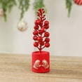 thumbnail image 6 of RuiJiao 13 Head Fruit Branch Christmas Ornament Plastic Craft in Green Red Gold Silver for Tabletop Home Holiday Decoration, 6 of 9
