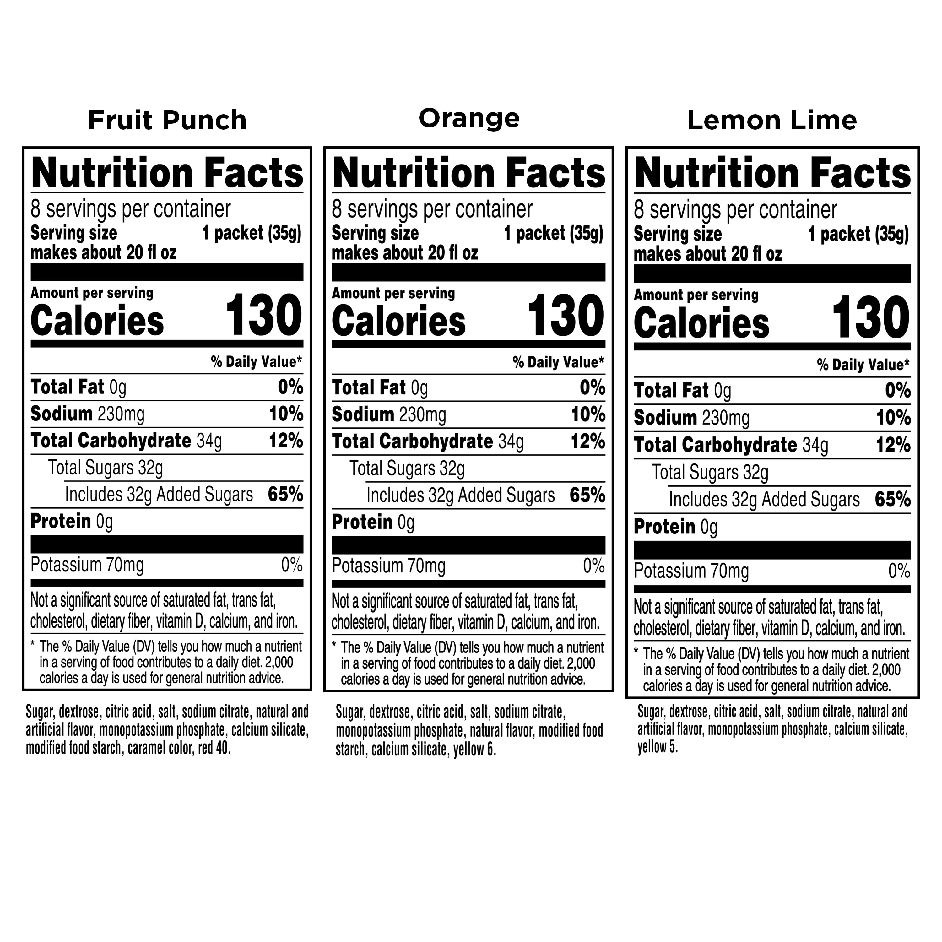Gatorade Thirst Quencher Sports Drink Mix Powder, 3 Flavor Variety Pack, 1.23 oz, 30 Pack