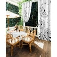 thumbnail image 5 of nqOlkjepod Outdoor Curtains for Patio Waterproof, Spring Floral Outdoor Privacy Panels Grommet, Modern Elegant Pastoral Flowers Black Blackout Outside Curtains for Porch/Cabana 54"x108", 2 Panels, 5 of 8