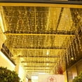 thumbnail image 2 of LED Dangling Icicle Lights, LONJY 16.4FT 216 LEDs 8 Modes Twinkle Christmas Plug in Hanging Ceiling Fairy String Curtain Lights for Bar Mall Patio Yard Indoor Outdoor Decoration(Warm White, 5M), 2 of 7
