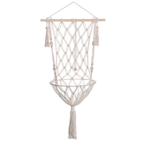 Colgante de cama de gato tejida con borlas de estilo bohemio Aumento del espacio Plataforma de almacenamiento de usabilidad Cats Bed para interiores o exteriores Inevent HA060600-00B