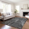 thumbnail image 6 of Addison Rugs Mayfield Washable Transitional Whimsical Flowy Lines Charcoal Rectangle Rug, 10' x 14', 6 of 6
