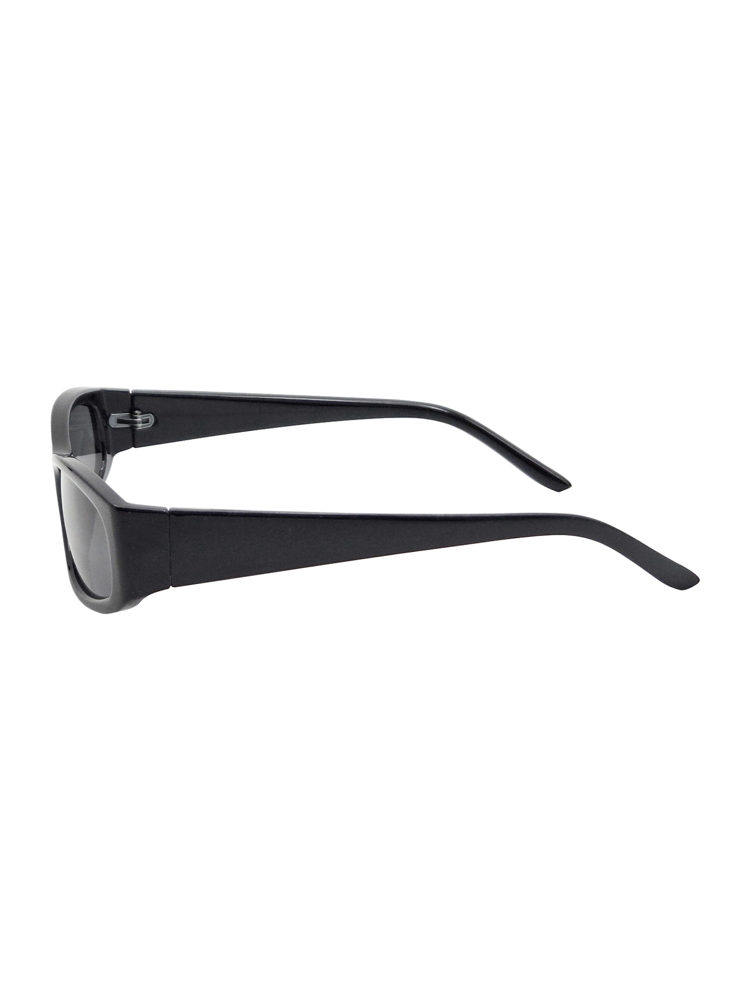 Juniors Plastic Slim Rectangle Black Frame Smoke Lens Sunglasses