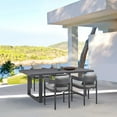 thumbnail image 2 of Armen Living Menorca 19" Aluminum Outdoor Dining Chair in Gray (Set of 2), 2 of 12
