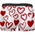 thumbnail image 2 of Men'S Personalized Valentine'S Day Underwear Heart Print Shorts High Elasticity Comfortable Briefs Diy Gift For Him, 2 of 3