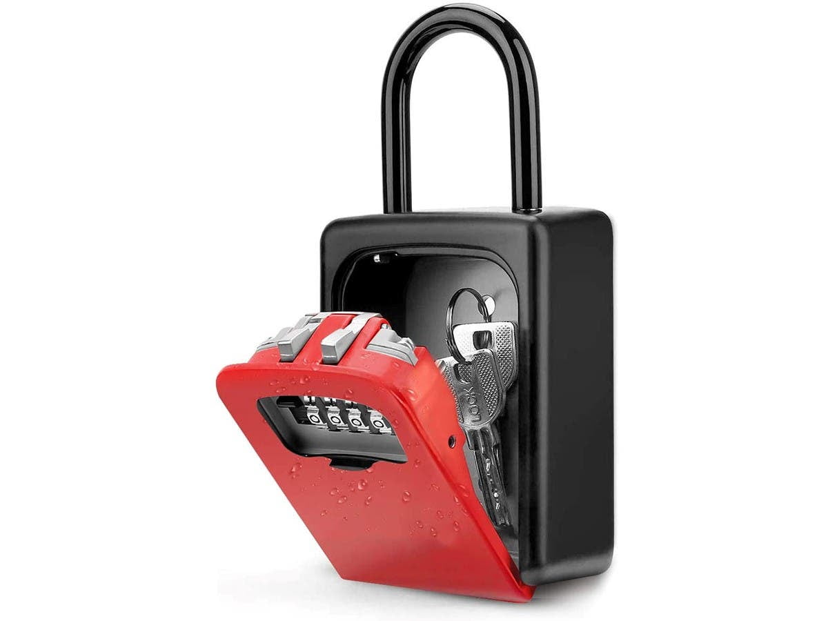 Key Lock Box, Combination Lockbox for Keys, Door Key Storage Box with