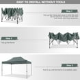 thumbnail image 6 of SANOPY 10x15 FT Pop Up Canopy with 4 Sidewall,Heavy Duty Canopy UPF 50+ All Season Wind Waterproof Commercial Outdoor Wedding Party Tents for Parties Canopy Gazebo with Carry Bag(Gray), 6 of 10