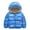 Blue, variant on Children Warm Snowsuit Toddler Boys and Girls Long Sleeved Hooded Dinosaur Print Padded Zip Jacket with Pockets Plush Inside Winter Outfit(Blue,4-5 Years)