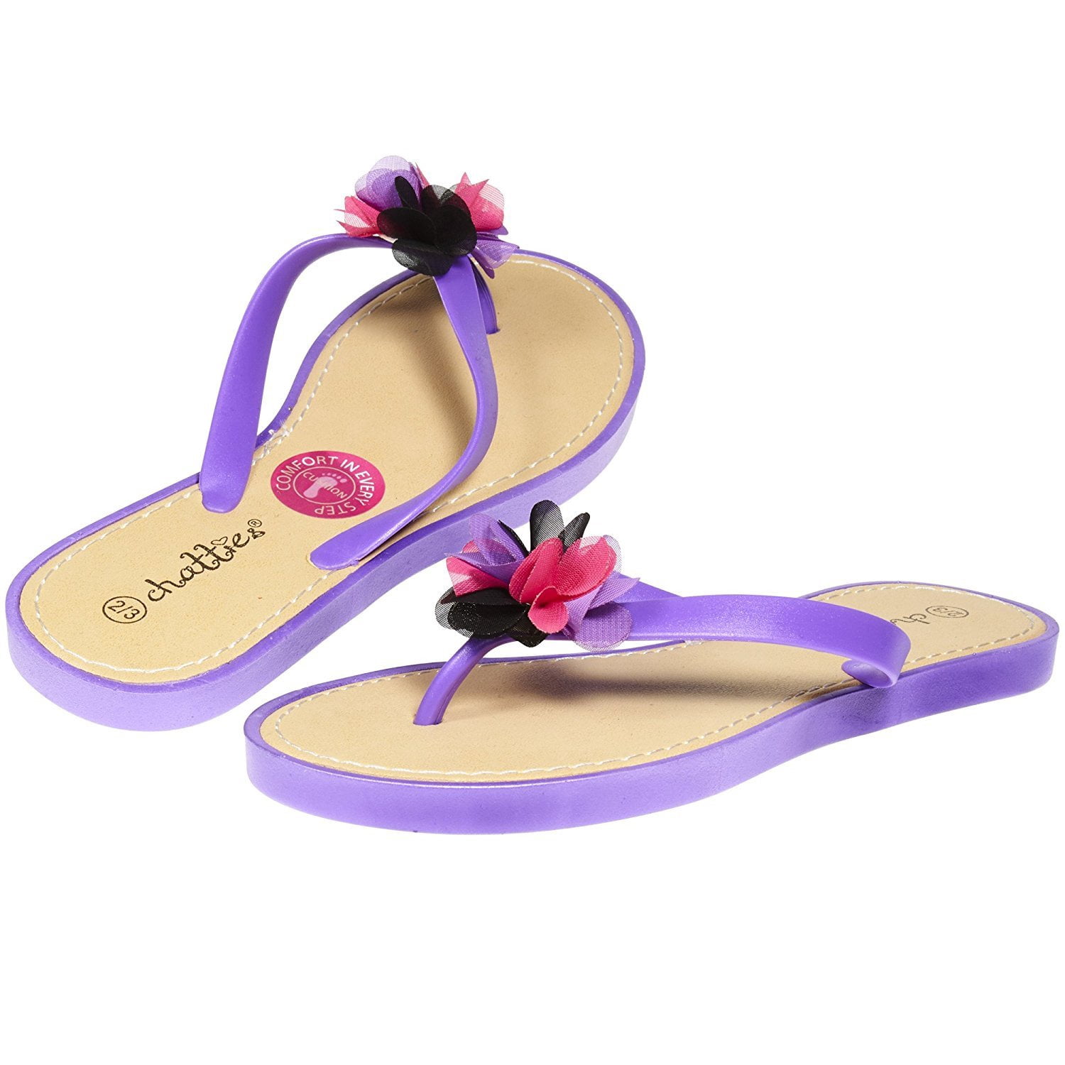 girls flip flops size 13