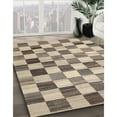 thumbnail image 2 of Ahgly Company Indoor Rectangle Contemporary Brown Checkered Area Rugs, 2' x 3', 2 of 6