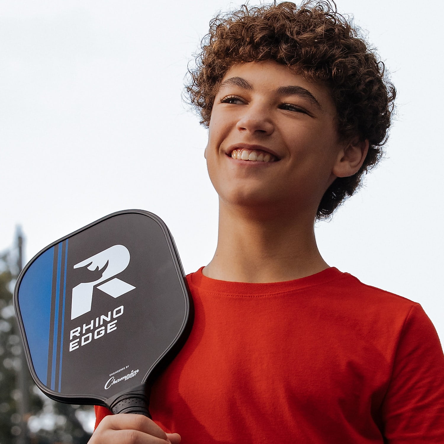 Champion Sports Wooden Pickleball Paddle Set: Rhino Edge Wood Pickleball Paddle - Indoor/Outdoor Pickle Ball Paddles - Red/Black & Yellow/Black Rackets with Two Pickleballs