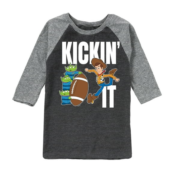 Toy Story - Kickin It - Toddler And Youth Raglan Graphic T-Shirt