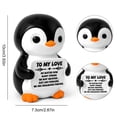 thumbnail image 2 of thovorrnl To My Love Penguin Figurine, Soulmate Gifts for Him Her Boyfriend Girlfriend, Valentines Anniversary Birthday Tabletop Decor for Couples, 2 of 6