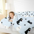 thumbnail image 4 of Feelyou Funny Black Cat Bedding Comforter Set for Teens, Kawaii Kitten Animal Twin Comforter Sets, Cartoon Cute Ghost Reversible Bedding Set, Super Cozy Room Decor, 2pcs, 4 of 8