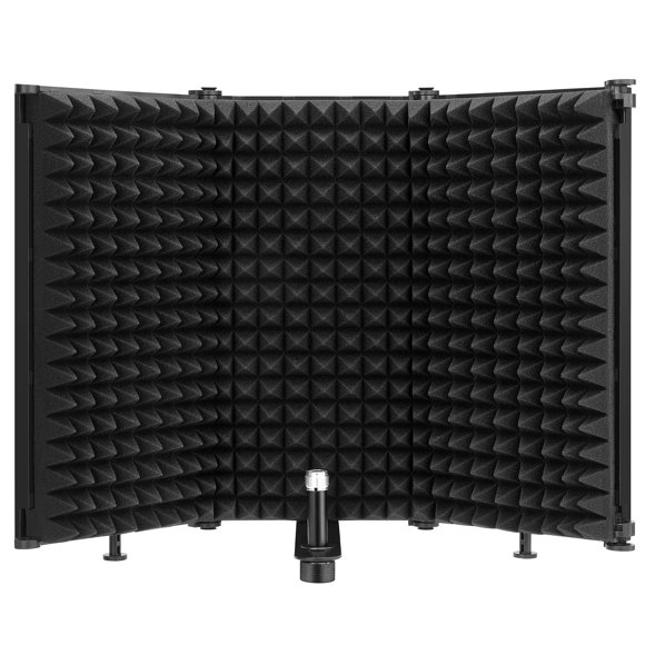 Protector de aislamiento de micrófono Moukey plegable con aislamiento acústico