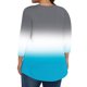 thumbnail image 4 of mfyjkho Tops Para Hacer Ejercicio, Camiseta Informal Con Degradado Para Mujer, Manga Tres Cuartos Y Cuello Redondo Tops Para Hacer Ejercicio Xxxl, 4 of 6