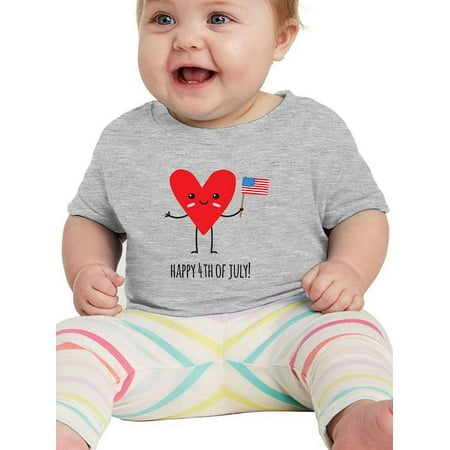 

Happy 4Th Of July Heart T-Shirt Infant -Image by Shutterstock 18 Months