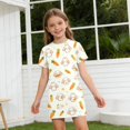 thumbnail image 4 of Grblisyd Girls Dress Summer Cute Animal Print A Line Short Sleeve Crew Neck T-Shirt Dress for Kids Casual 3-12 Y, 4 of 6