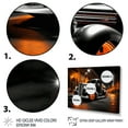 thumbnail image 3 of Designart "Night Drifters Black and Orange Pickup Truck" Transportation Floater Framed Wall Art Living Room, 3 of 7