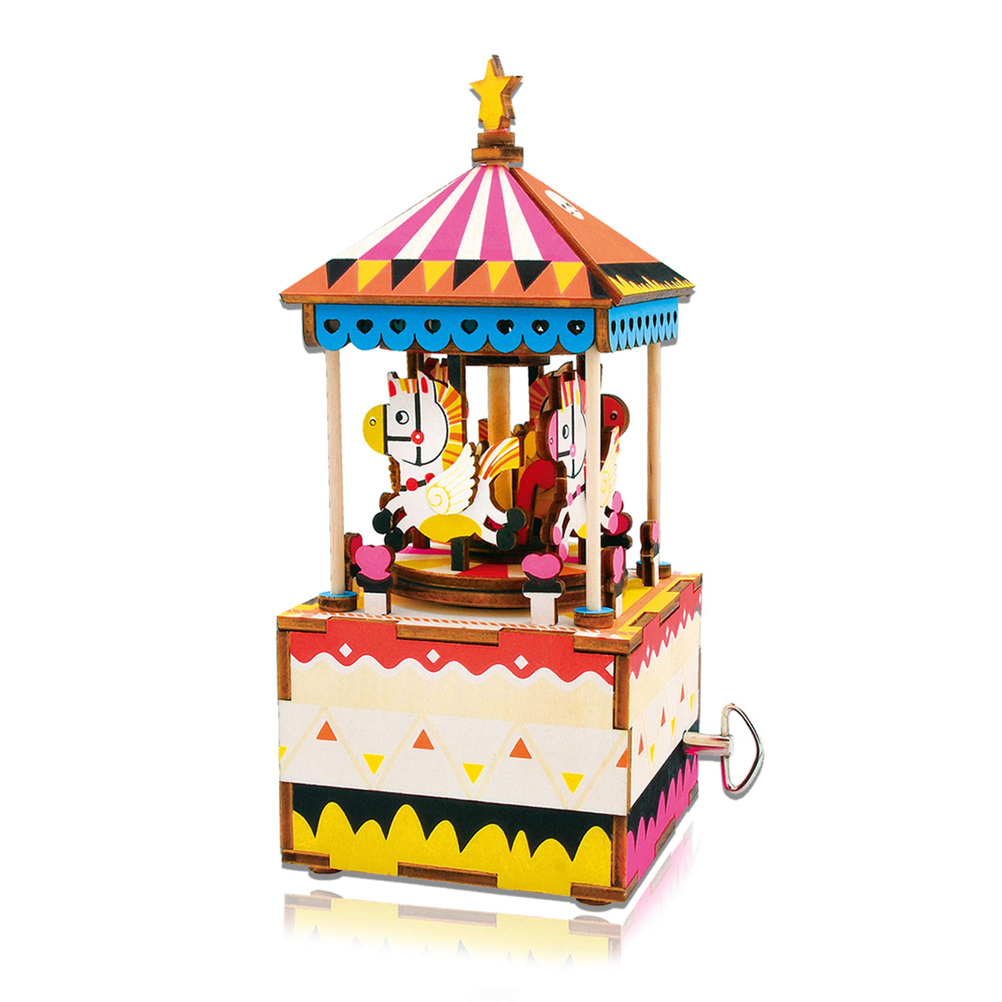 Details about   Black Vintage Rectangle Music Box Merry Go Round Of Life 