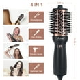 thumbnail image 3 of Dual Voltage Travel Hair Dryer Brush, Aima Beauty 4 in 1 Hot Air Comb for Hair Styling, 2.3 Inch Ionic Blow Dryer Brush, Good for Travel and Gift, Black, 3 of 9