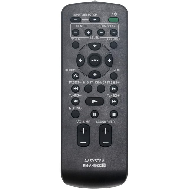 RM-ANU032 Control remoto de repuesto para sistema de soporte de cine en casa RHT-G1500 RHT-G900