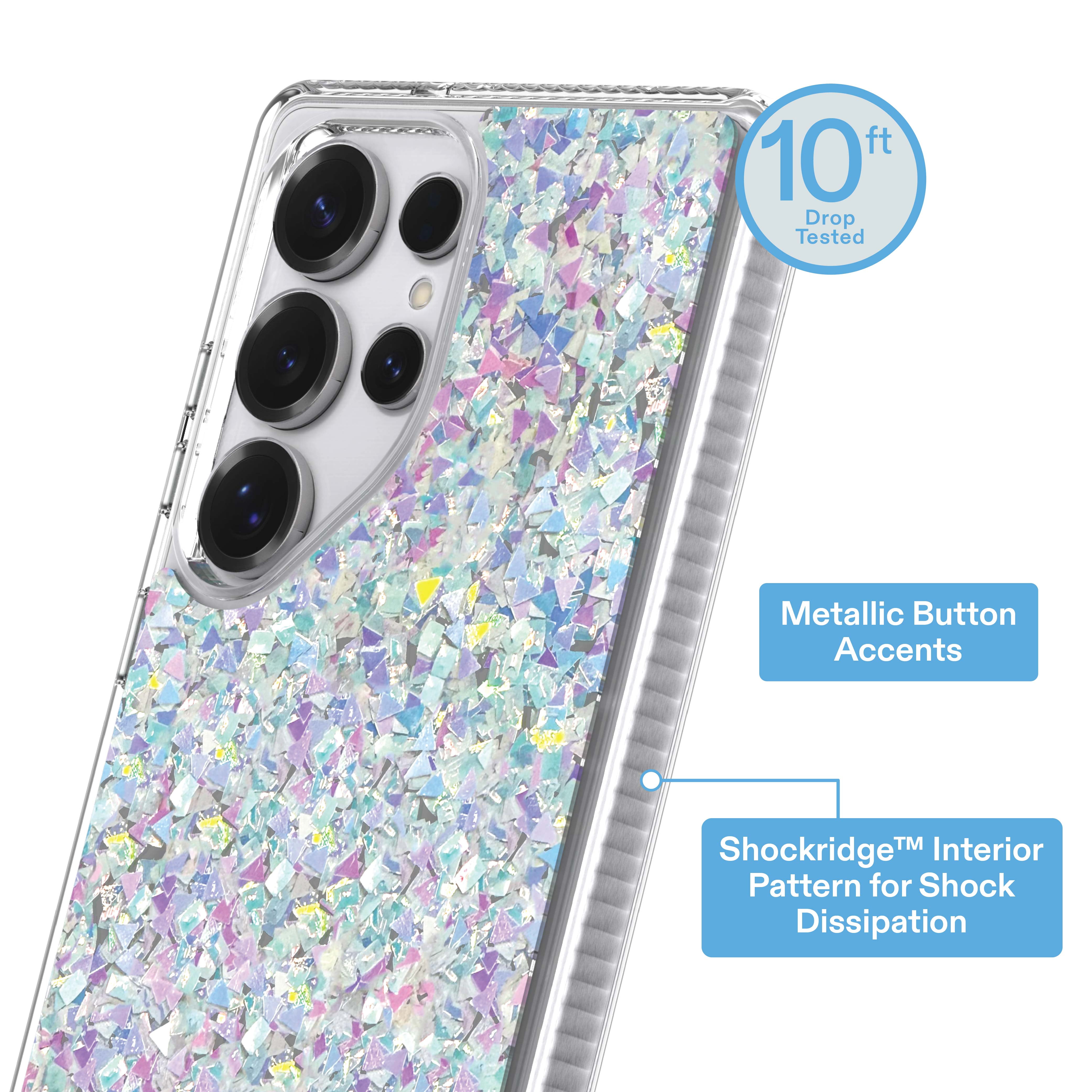 onn Phone Case for Samsung Galaxy S25 Ultra - Iridescent Glitter Fleck