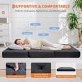 thumbnail image 6 of 6-Inch Tri-Fold Memory Foam Mattress, Foldable Floor Sofa Bed with High-Density Support, Single Folding Mattress for Living Room, Dorm, Guest Use, 6 of 8
