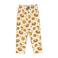 thumbnail image 4 of Xecao Pumpkin Maple Leaves Women's Straight Lounge Pajama Pants: The Epitome of Relaxed Sleepwear, 4 of 9